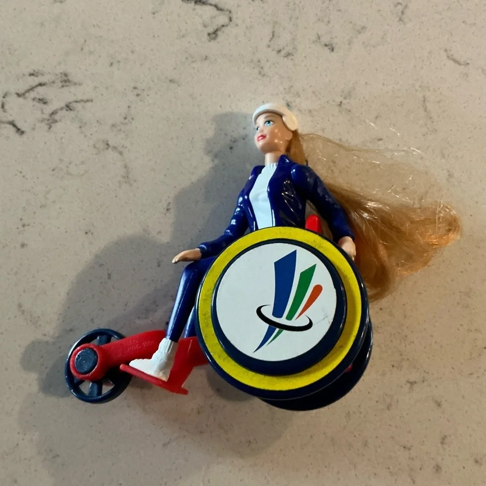 2000 MCDonalds Barbie doll Becky Paralympics happy meal toy